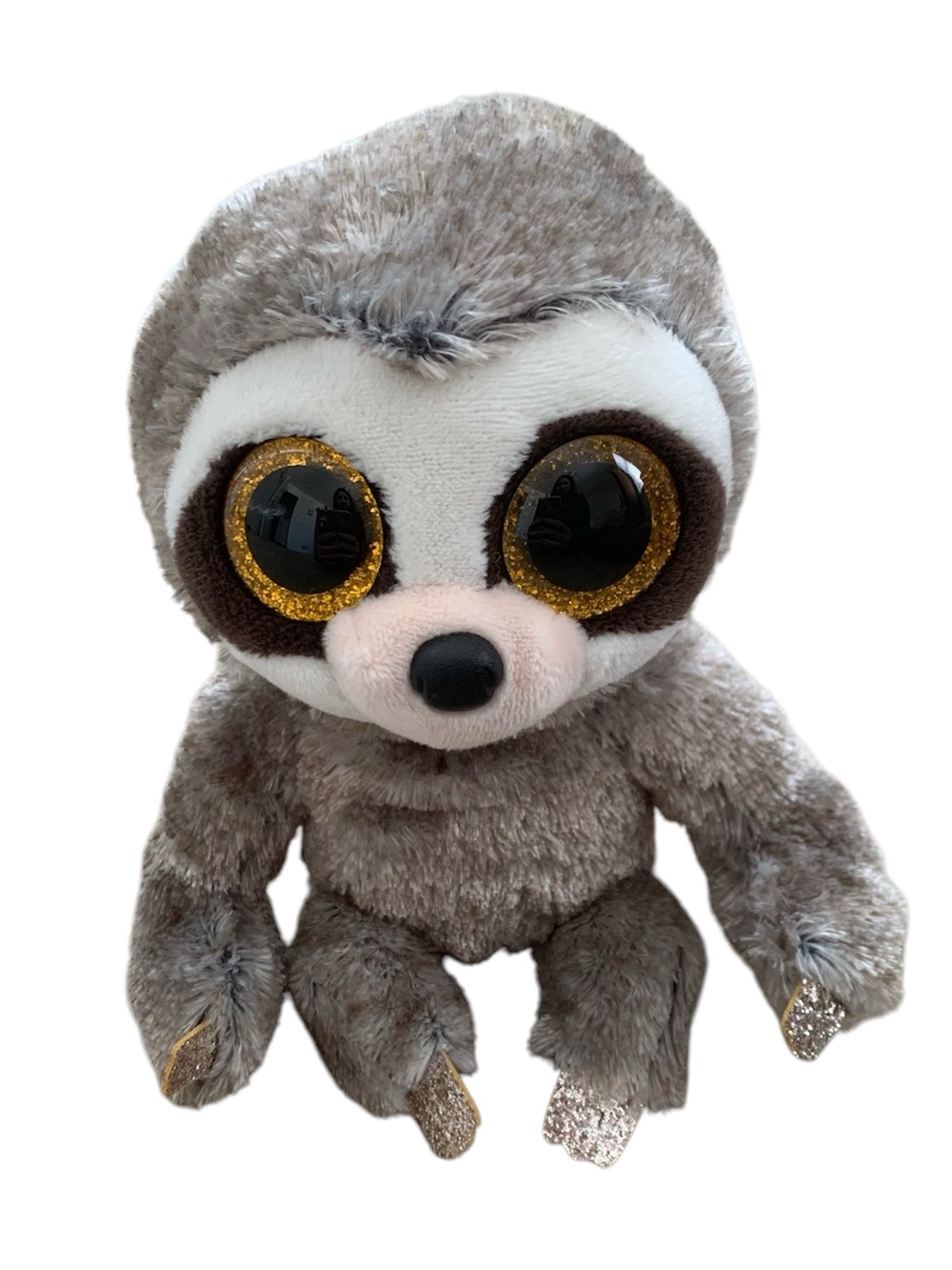 Ty Dangler sloth Plush in Soft Gray beanie baby Gift collectible fluffy